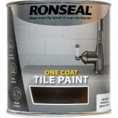 RONSEAL ONE COAT TILE PAINT BLACK GLOSS W/B 750MLS