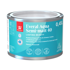 TIKKURILA EVERAL AQUA SEMI MATT 40 COLOUR 500ML