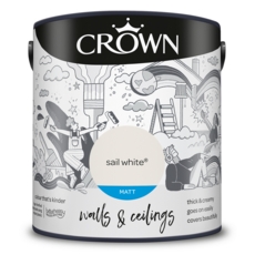 CROWN MATT EMULSION SAIL WHITE 2.5LITRE