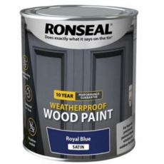 RONSEAL 10 YEAR Weatherproof Paint Satin Royal Blue 750ml