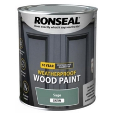 RONSEAL 10 YEAR Weatherproof Paint Satin Sage 750ml