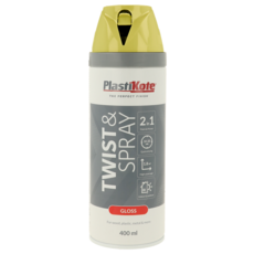 PLASTI-KOTE TWIST & SPRAY GLOSS NEW YELLOW 21104 400ML