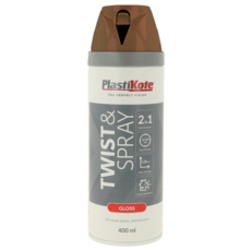 PLASTI-KOTE TWIST &SPRAY GLOSS CHESTNUT BROWN 400MLS