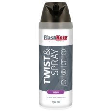 PLASTI-KOTE TWIST & SPRAY SATIN BLACK 22100 RAL9005 400M