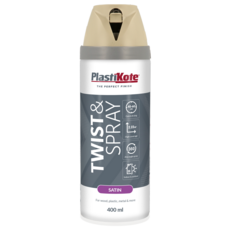 PLASTI-KOTE TWIST & SPRAY SATIN WARM GREY 22123 400ML