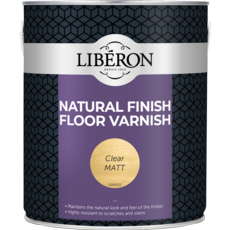 LIBERON NATURAL FINISH FLOOR VARNISH CLEAR SATIN 2.5LITRE