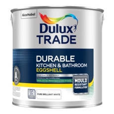 DULUX TRADE DURABLE KITCHEN & BATHROOM EGGSHELL PBW 2.5L