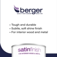 BERGER SATIN SHEEN BRILLIANT WHITE 2.5LITRES
