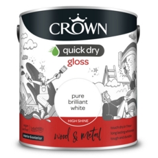 CROWN QUICK DRY GLOSS BRILLIANT WHITE 2.5L