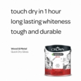 CROWN QUICK DRY GLOSS BRILLIANT WHITE 2.5L