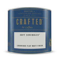CROWN CRAFTED FLAT MATT EMULSION SOFT SCRIBBLES 125MLS