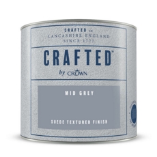 CROWN CRAFTED SUEDE EMULSION MID GREY 125MLS