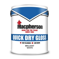 MACPHERSON QUICK DRY GLOSS BRILLIANT WHITE 5LITRE