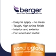 BERGER NON DRIP GLOSS FIRED RED 750ML