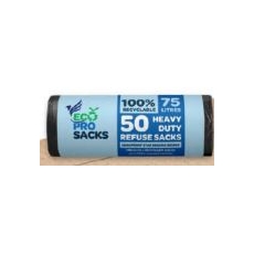 ECO PRO HEAVY DUTY REFUSE SACKS 75 LITRES (50)
