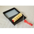 BLACK PLASTIC TRAY 9"