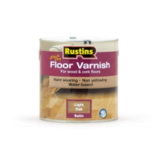 RUSTINS QUICK DRY FLOOR SATIN VARNISH LIGHT OAK 2.5LITRE