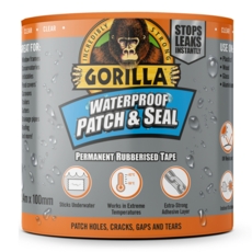 GORILLA WATERPROOF PATCH & SEAL TAPE CLEAR 2.4M X 100MM