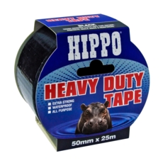 HIPPO HEAVY DUTY TAPE BLACK 50mm x 25m