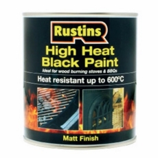 RUSTINS HIGH HEAT BLACK TO 600C 500MLS