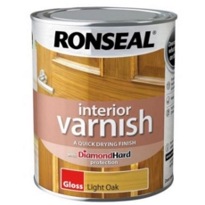 RONSEAL INTERIOR VARNISH GLOSS LIGHT OAK 750ml