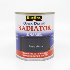 RUSTINS QD RADIATOR PAINT GREY SATIN 500ML