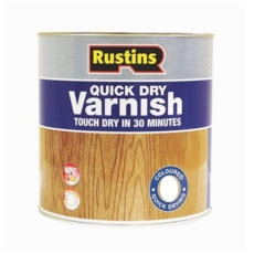 RUSTINS QUICK DRY VARNISH SATIN MAHOGANY 500MLS