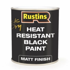 RUSTINS QUICK DRY HEAT RESISTANT BLACK PAINT 250MLS