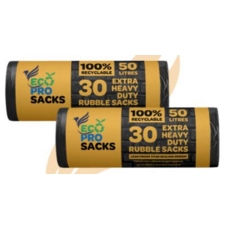 ECO-PRO HEAVY DUTY RUBBLE SACKS 50LITRES 30PACK