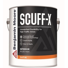 BENJAMIN MOORE SCUFF-X SATIN SUPER WHITE 3.78L