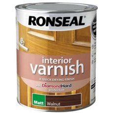 RONSEAL INTERIOR VARNISH MATT WALNUT 750MLS