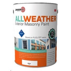 ZINSSER ALL WEATHER MASONRY PAINT WHITE 5LITRE