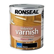 RONSEAL INTERIOR VARNISH SATIN EBONY 250MLS