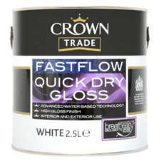CROWN TRADE FASTFLOW GLOSS WHITE 2.5LITRE
