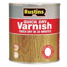 RUSTINS QUICK DRY VARNISH GLOSS MAHOGANY LITRE