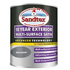 SANDTEX  10 YEAR SATIN MULTI SURFACE   SECLUSION 750ML