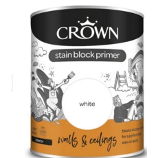CROWN STAIN BLOCK PRIMER WHITE 750ML